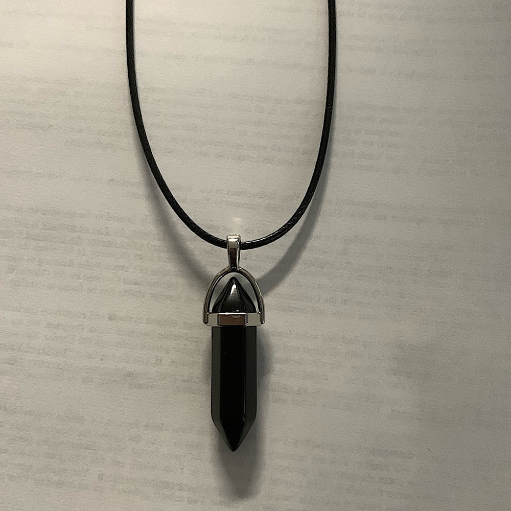 Crystal Necklace Gemstone Pendant Hexagonal